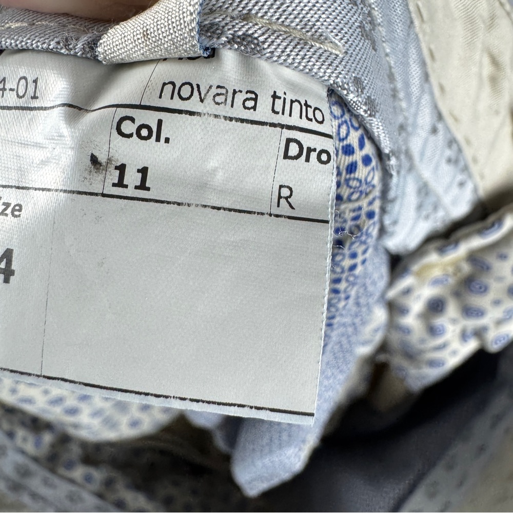 Mens Chino Pants 32x27 Khaki Straight Leg Flat Front Made in Italy - Picture 5 of 7